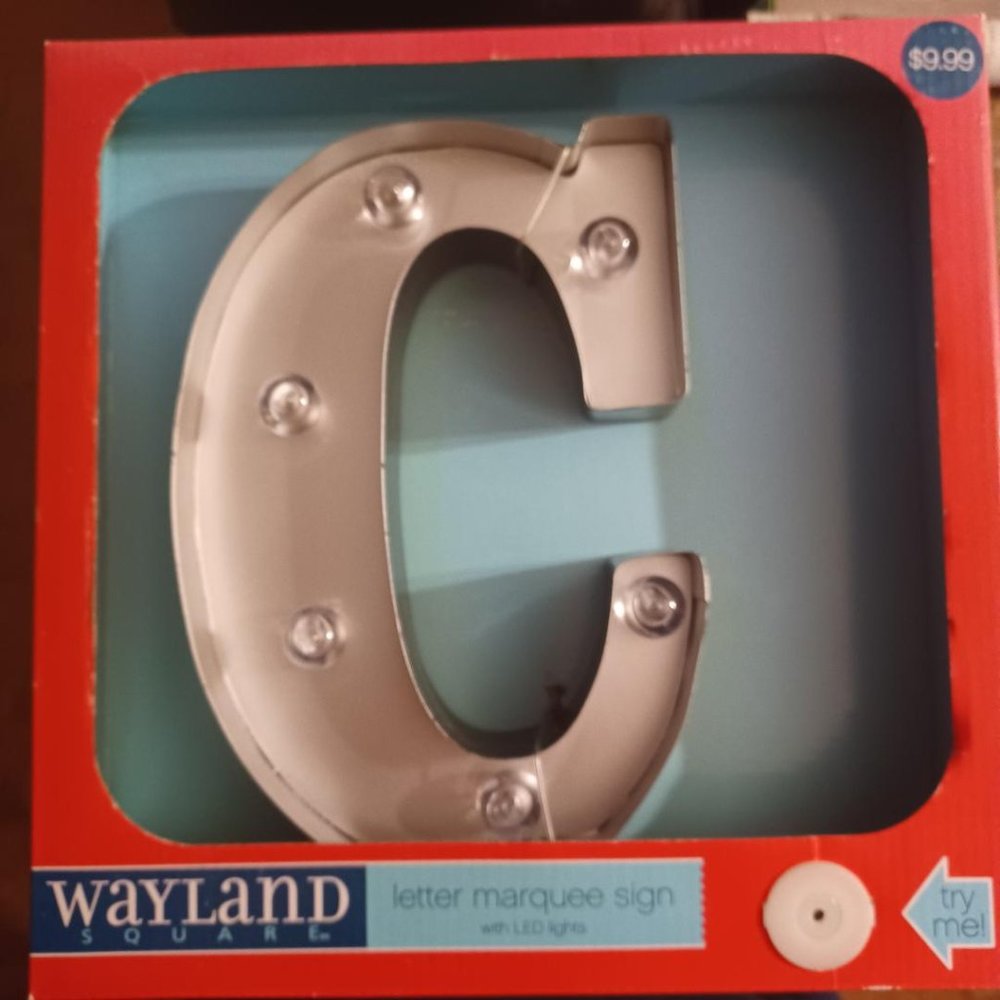 Wayland Square Letter Marquee Sign Letter C